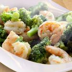 Shrimp with Broccoli Flower