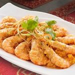 Shrimp with Preserved Egg Yolk Paste Solo