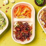 Braised then Fried Chicken and Pork Adobo with Flakes Benta Box