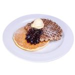 Blueberry Pancake and Waffle Duo