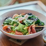 Prosciutto with Almonds, Cranberries & Balsamic Vinaigrette