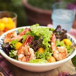 Prawn Salad with Mango Papaya Vinaigrette