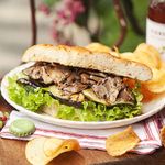 Vegetables on Focaccia Sandwich