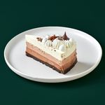 Triple Chocolate Mousse Cake Made With Belgian Chocolate Slice