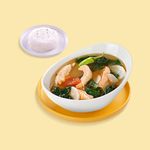 Sinigang Na Salmon Belly Sa Miso With Rice
