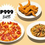 Pizza + Pasta + Wings At P999