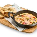 Greek Salad Frittata With Smoked Salmon