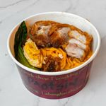 Crackling Pork with Laksa