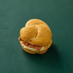 Spanish Chorizo, Egg & Cheese on Pandesal
