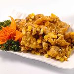 Fried Breaded Chicken with Salted Egg