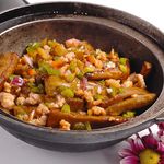 Minced Pork with Eggplant in Pot