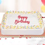 Vanilla Sprinkles Dedication Cake 8x12