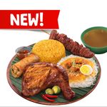 Chicken Inasal & 1 pc Pork BBQ Solo Fiesta with Drink