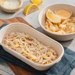 Spaghetti Carbonara & Calamares Andaluza