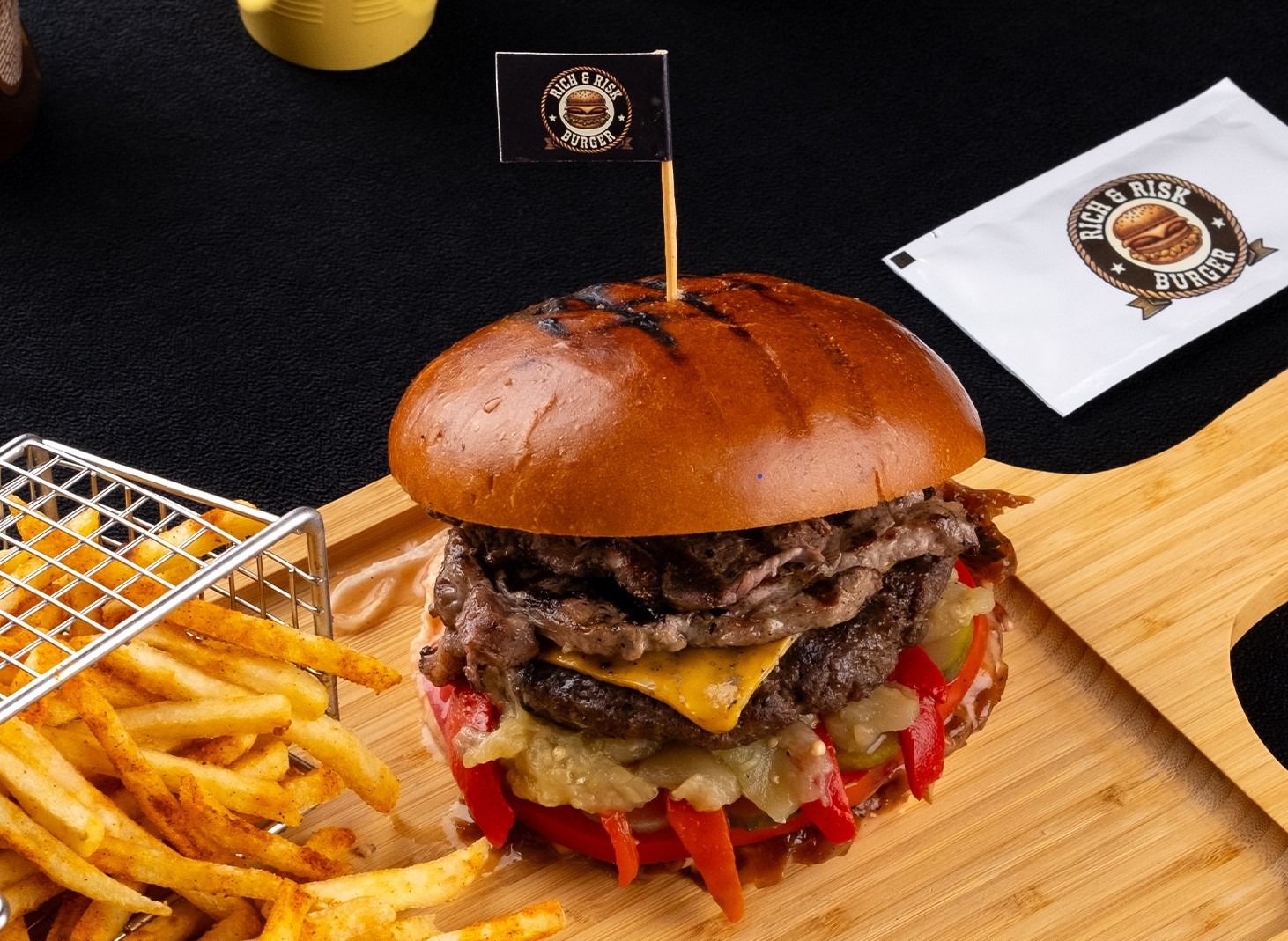Rich & Risk Burger vendor logo