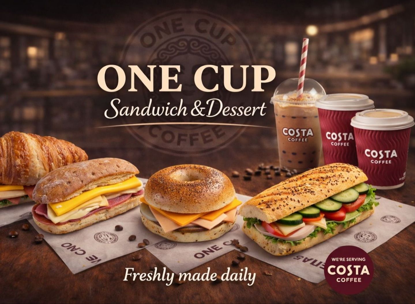 One Cup Coffee & Desert & Sandvich vendor logo