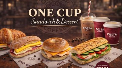 One Cup Coffee & Desert & Sandvich