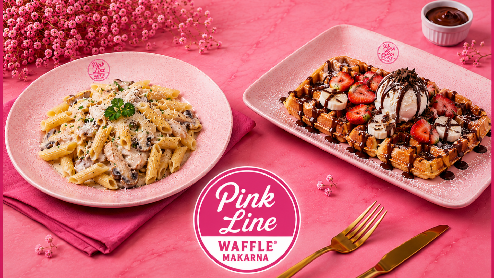 Pink Line Waffle & Makarna vendor logo