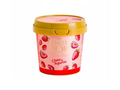 Algida Carte d'Or Mini Cup Çilekli Yoğurtlu (​110 ml.)