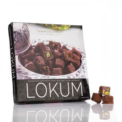 Çikolata Kaplı Antep Fıstıklı Lokum (160 gr.)