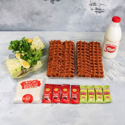 Çiğ Köfte (1 kg.) & Litrelik İçecek Menü