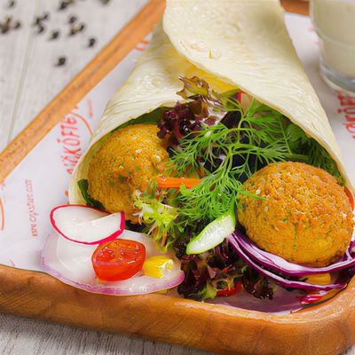 Orjinal Humus Dolgulu Falafel Dürüm