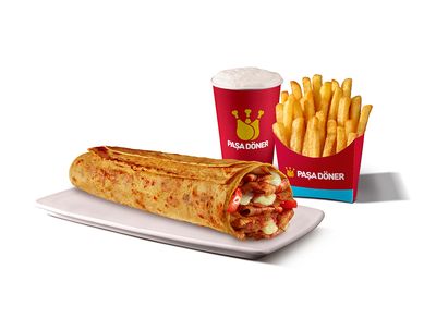 Gurme Lavaş Döner Büyük (135 gr.) & Patates Menü