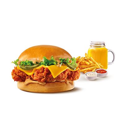 Acı Cheese Chicken Burger Menü
