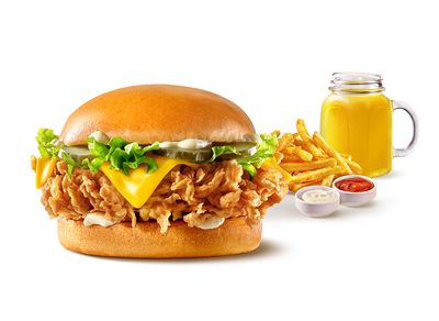 Cheese Chicken Burger Menü