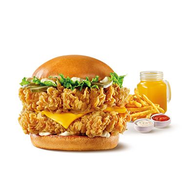 Double Chicken Burger Menü