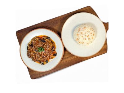 Patlıcan Musakka & Pirinç Pilavı  (350 gr.)