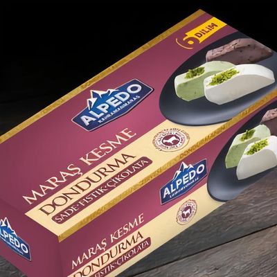 Sade & Fıstık & Çikolata Maraş Kesme Dilim (600 gr.)