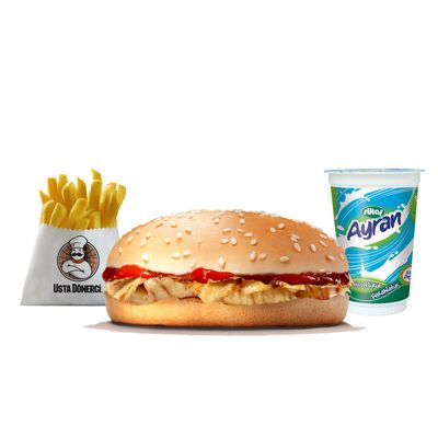 Çocuk Tavuk Döner Burger Menü