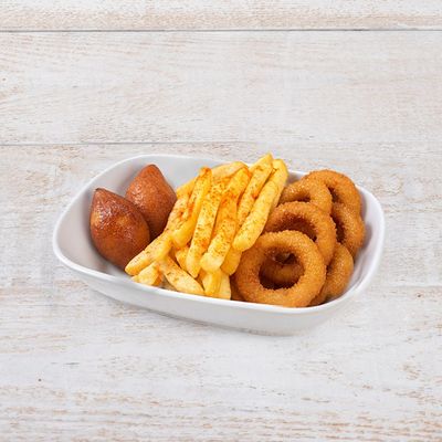 Porsiyon Çıtır 3'lü (2 İçli Köfte, Porsiyon Patates, 6 Soğan Halkası)