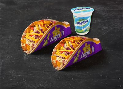 Ateşli Doritoslu Taco (İkili) Çiğ Köfte  Menü