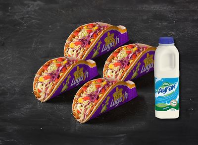 Ateşli Taco (Dörtlü) Çiğ Köfte Menü