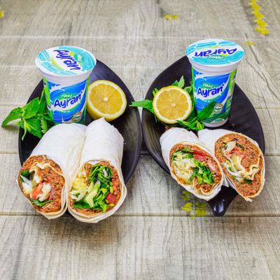 2'li Mega Çiğ Köfte Dürüm & 2 Adet Ayran Menü