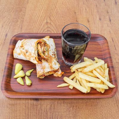 Soslu Tavuk Döner Dürüm Menü