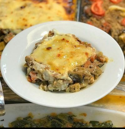 Etli Beşamelli Kaşarlı Saray Kebabı