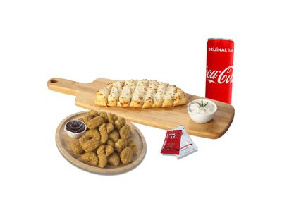 Cheese Bread (Sade) + Çıtır Tavuk (200 gr.) + Kutu İçecek