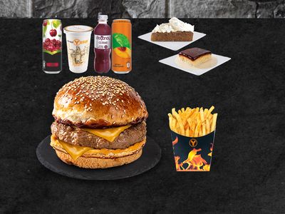 Burger (Tek Köfte) Dört Dörtlük Menü