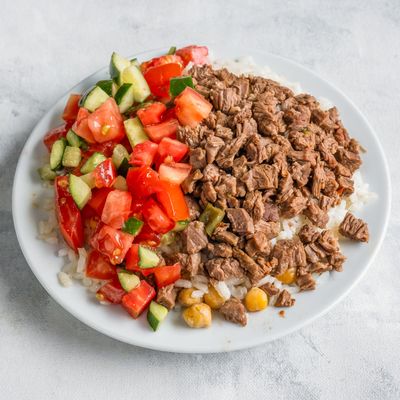 Sac Kavurmalı Salatalı Pilav