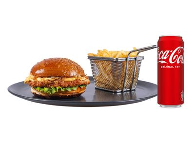 Cheddar Crispy Chicken Burger Menü