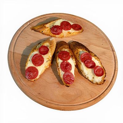 Dana Pepperonili Mozzarellalı Sarımsaklı Ekmek (4 Adet)