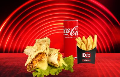 Kaşarlı Tavuk Döner Dürüm Menü