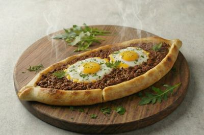 Kıymalı Yumurtalı Pide