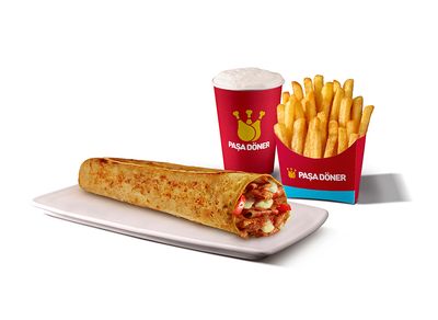 Gurme Lavaş Döner (75 gr.) & Patates Menü