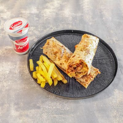 Hatay Usulü Soslu Tavuk Döner Dürüm (Medium) 3'lü Menü