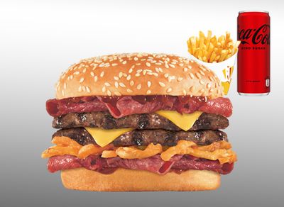 Double Western Burger BBQ Menü