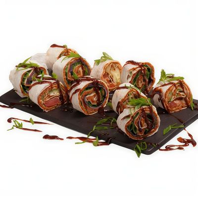 Karışık Malzemeli 8 adet Sushi Roll (100 gr. Çiğköfte) + 2 adet Sos